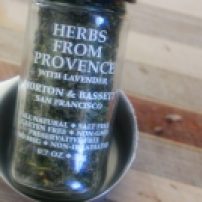 An herb mix that contains: savory, marjoram, rosemary, thyme, oregano and lavender.